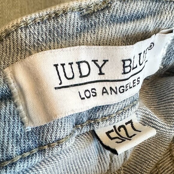 Judy Blue Straight Fit Light Wash Jeans Stretch Wide Leg Denim Size 27 Women's - Picture 10 of 11